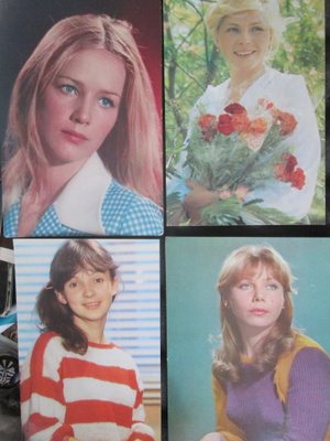CCCP: neljä vintage filmitähtipostikorttia