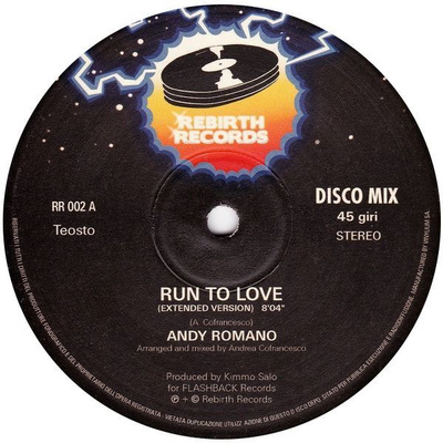Andy Romano: Run to love/Stay with you italo-12"