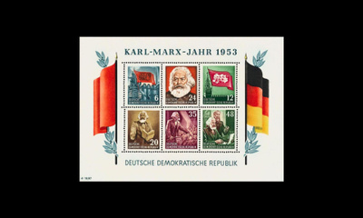 DDR 386-91BL8A ** Karl Marx (1953)