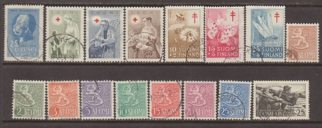 v.1954 Merkit leimattuna