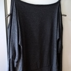 Harmaa Off The Shoulder Toppi / Paita / Pusero - koko M - pikkukuva 4