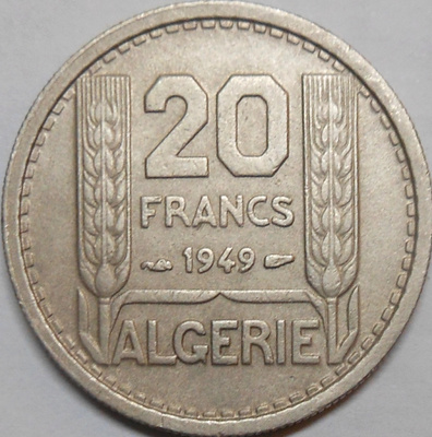 Algeria. 20 francs 1949.