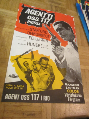VANHA ORIG ELOKUVAJULISTE AGENTTI OSS 117 RIOSSA