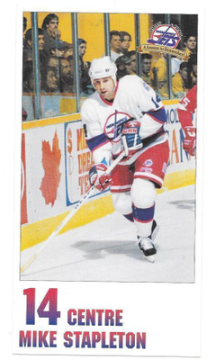 1995-96 Winnipeg Jets TeamIssue #14 Mike Stapleton ex- Espoo