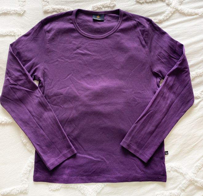 * East West violetti pitkähihainen TRIKOOPAITA * koko L*
