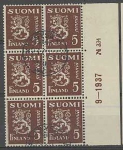1930   5p nro-6lo 334 leimattu