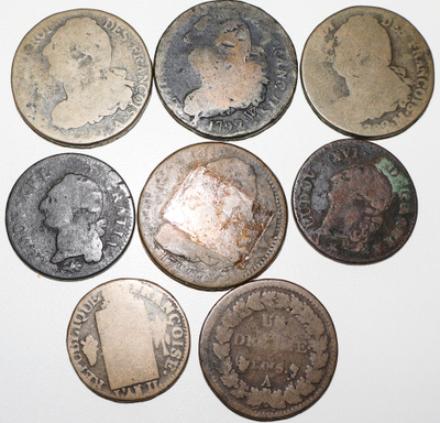 Ranska 1789-1796 8kpl