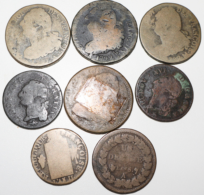 Ranska 1789-1796 8kpl
