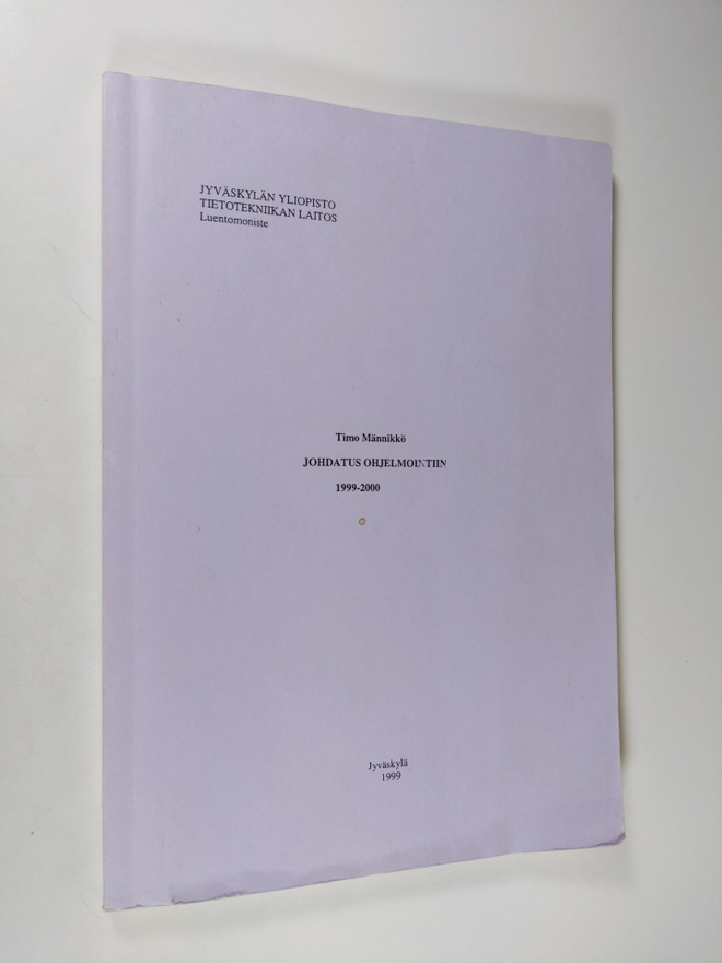 Timo Männikkö : Johdatus ohjelmointiin : 1999-2000