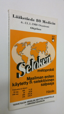 Lääketiede 80 Medicin 6.-11.1.1980 Otaniemi : Ohjelma, nä...