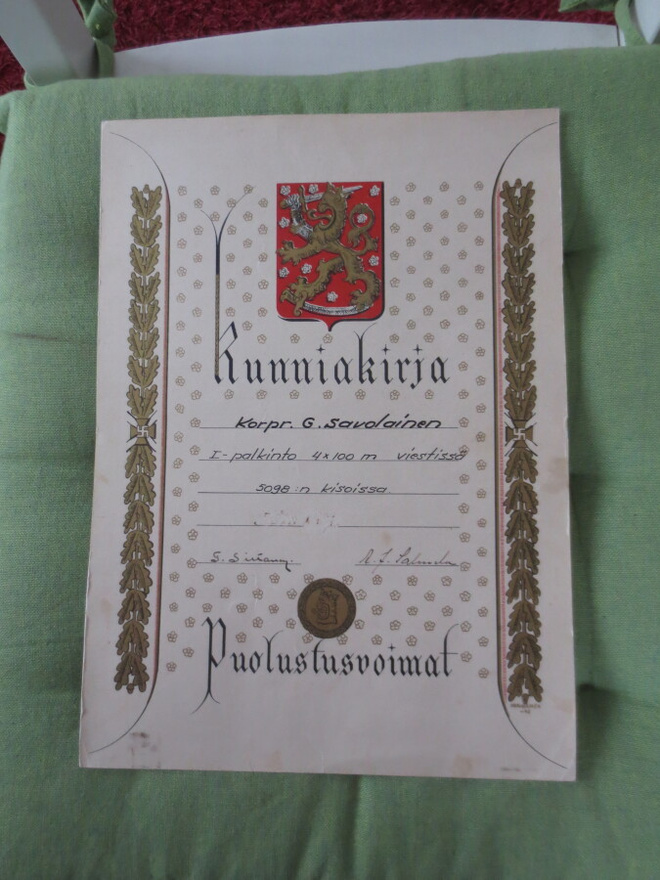 Puolustus Voimat  Kunniakirja  Rintamalta