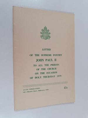Letter of the supreme pontiff john paul II to all the pri...