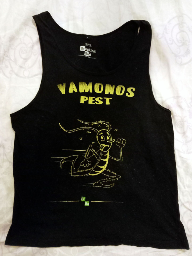 "Vamonos Pest" hihaton paita - Breaking Bad - Musta - Koko L