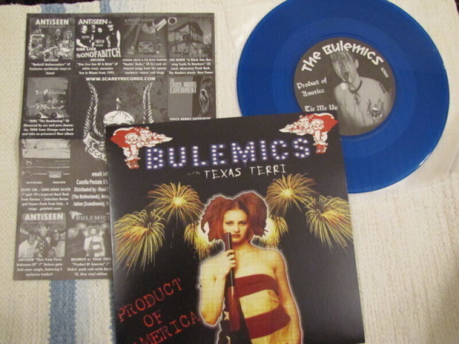 Bulemics w. Texas Terri 7 45 sininen vin Italia 2000