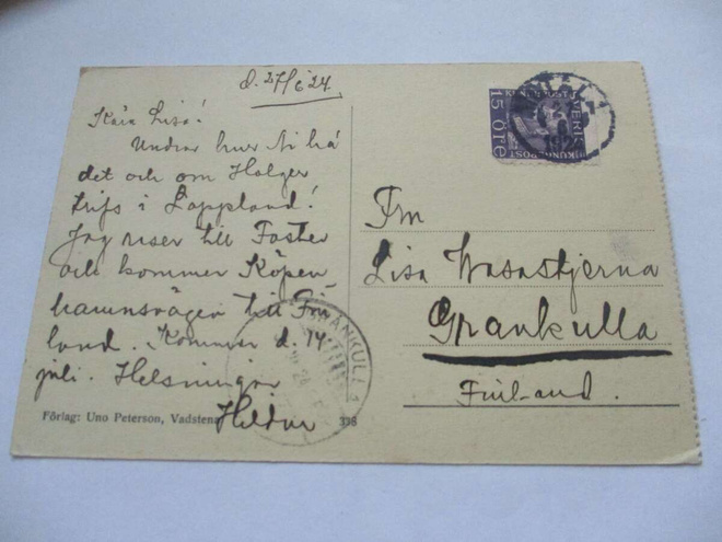 1924 Ruotsi kortti os Kauniainen