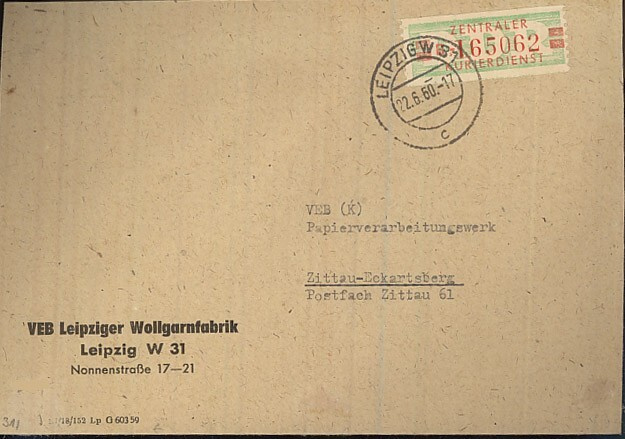 DDR Dienst B Mi 27 kirje