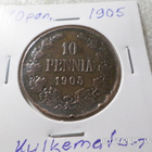 10 penniä 1905 kulkematon hieman patinoitunut. - pikkukuva 5