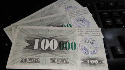 Bosnia Herzegovina 100000 dinara 1993 P56 XF