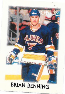 1987-88 OPC Minis #2 Brian Benning St Louis Blues