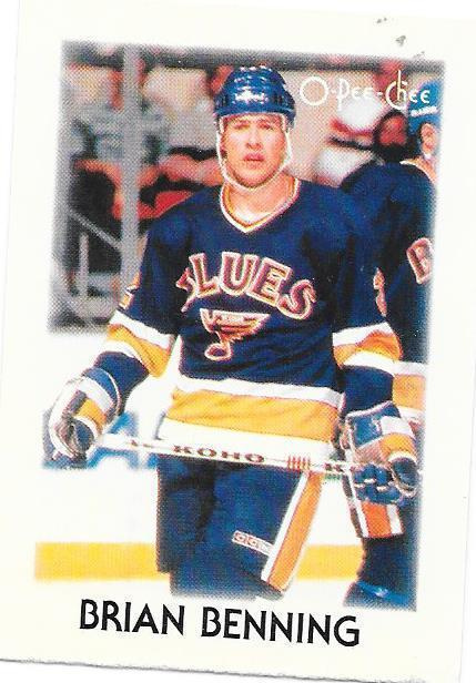 1987-88 OPC Minis #2 Brian Benning St Louis Blues