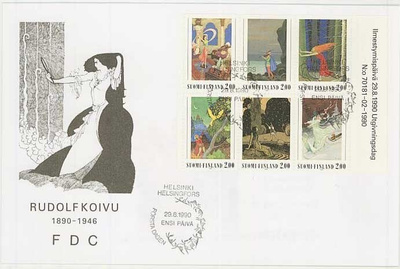 1990 Koivu vihkolehti FDC