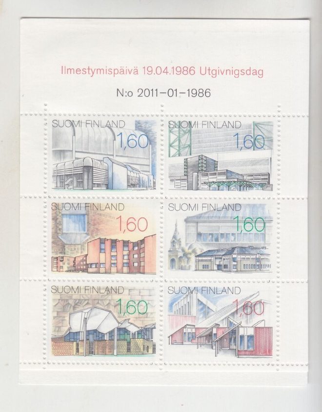 1986 Arkkitehtuuri vihko postituoreena hinta 1€