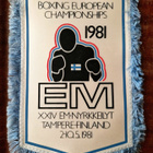 EM-nyrkkeilyt Tampere Finland 1981 vintage viiri - pikkukuva 2
