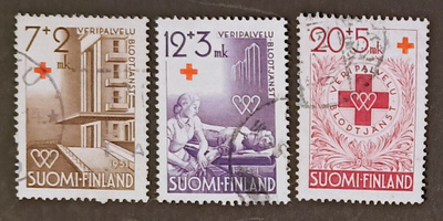 1951 Punainen Risti - leimattu sarja