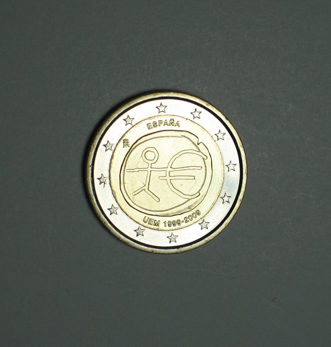 2009 ESPANJA 2 euro juhlaraha aihe : EMU 10V UNC laatu