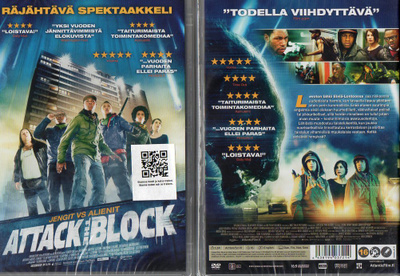 Attack The Block Jengit Vs Alienit	(40 783)	UUSI	-FI-	DVD	su