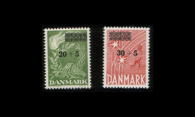 Tanska 353-4 ** Vapausrahasto (1955)