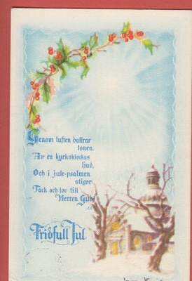 Jenny Nyström Kirkko talvimaisemassa -  Genom lyften..