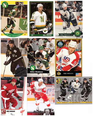 9 x MIKE MODANO Stars, Red Wings, Team USA