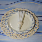 Virkattu pöytätabletti - Luonnonvalkoinen- 35 cm - pikkukuva 2