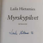 Laila Hietamies : Myrskypilvet : romaani (signeerattu) - pikkukuva 3