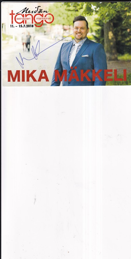 Mika Mäkelä  , Seinäjoki  ,  fanikortti , nimmari     b588