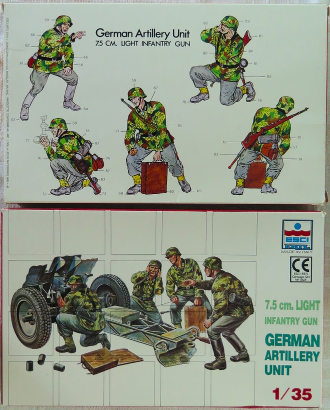 ESCI 1/35 pienoismallilaatikkoja (tyhjiä)