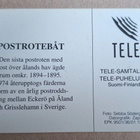 Tele D85 Samtalskort Åland 1995 Postivene Ahvenanmaa - pikkukuva 2