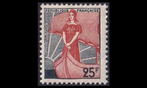 Ranska 1259 ** Käyttösarja Marianne veneessä (1959)