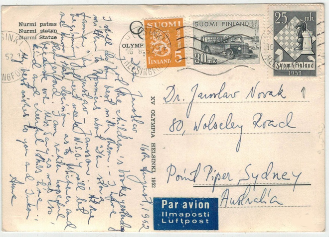 M30 1952 lentopostikortti Australiaan