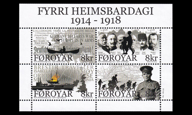 Fär-saaret 814-7BL35 ** 1. maailmansodan alkamisesta 100v (