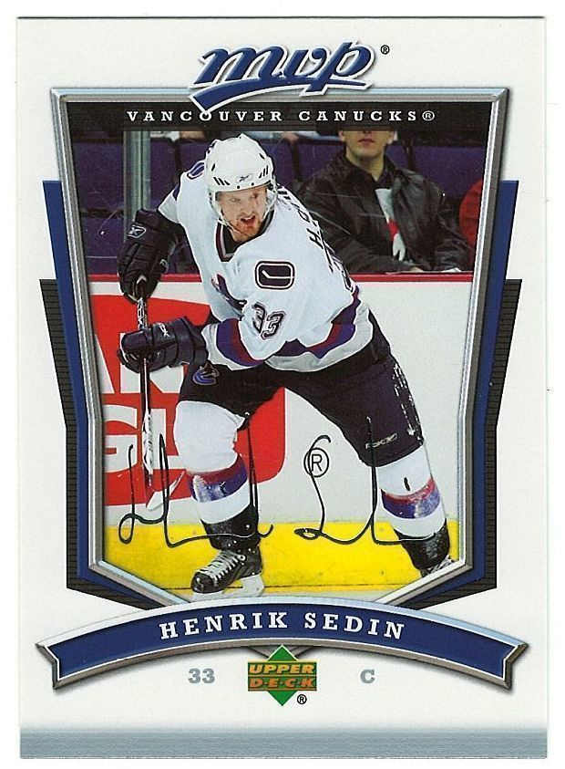07-08 Upper Deck MVP #67 Henrik Sedin