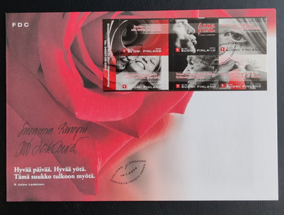 2004 FDC Suudelma - taiteilijoiden nimmarit