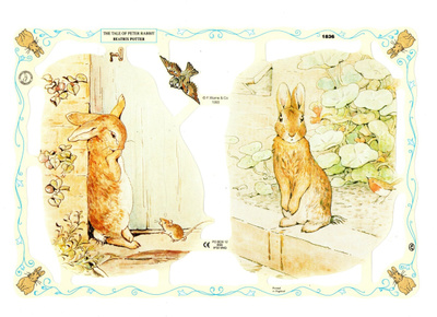 KIILTOKUVA-ARKKI °°PETER RABBIT°° /MLP1836 (Beatrix Potter)