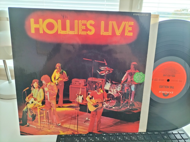 HOLLIES, Live, LP GER -76  HIENO KUNTO !!