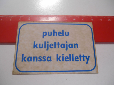 K13 Jenkki Tarra-Jenkki 1968 # puhelu kuljettajan kanssa ki