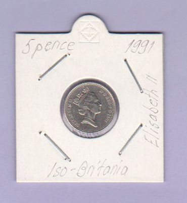 Iso-Britania 5 Pence v.1991 KM#937b