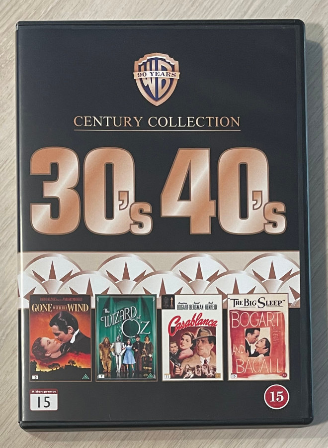 Tuulen viemää / Ihmemaa Oz / Casablanca / Syvä uni (5DVD)