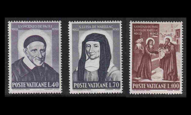 Vatikaani 360-2 ** Pyhät Vincent de Paul ja Louise de Maril