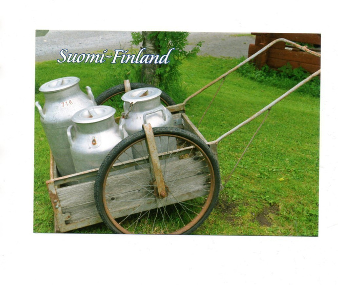 "°MAITOTONKAT PUUKÄRRYSSÄ"° -KORTTI / Suomi Finland